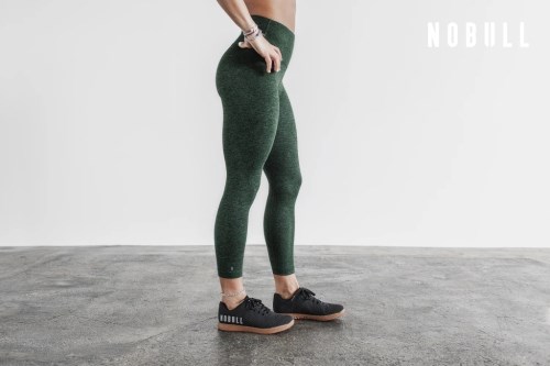 NOBULL Matte High-rise 7/8 Womens Tights Green UK-XMA71